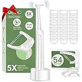 Electric Flosser for Teeth and Adults with 5 Speeds & 54 Refill Heads,Sonic Oscillation Gliding Dental Floss Picks Sensitive Gum Care,Water Flosser Alternative,5X Better Cleaning for Plaque,No Break