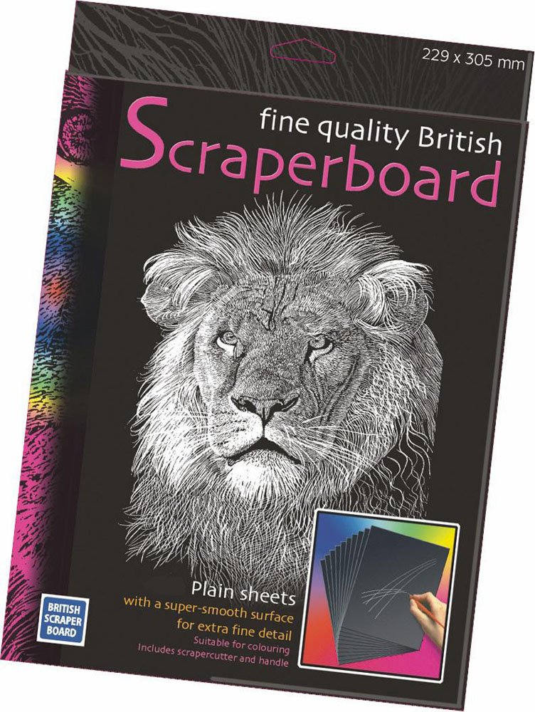 British Scraperboard 305 x 229 mm (Pack of 5 Sheets)