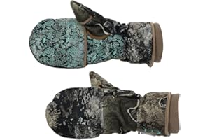 DOING SOMETHING GREAT Flip Top Mittens for Women with Glove Liner, Waterproof with 80g Thinsulate and Grippy Silicone Palms