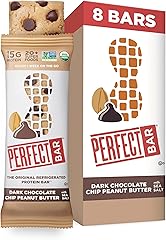 Perfect Bar Original Refrigerated Protein Bar, Dark Chocolate Chip Peanut Butter, 2.3 Ounce Bar, 8 Count
