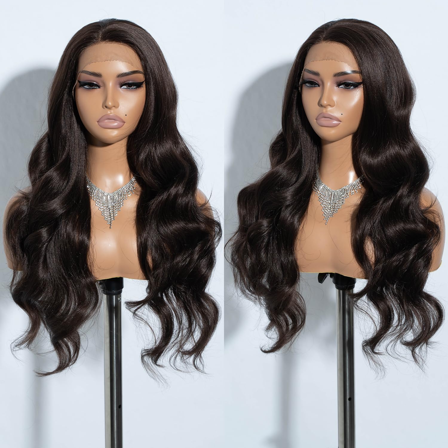 Joedir 13X4 Lace Front Wig Free Parting Lace Frontal Wigs With Baby Hair Pre Plucked Synthetic Wig Natural Looking Body Wave Wigs for Women 30 Inch Glueless Lace Front Wigs