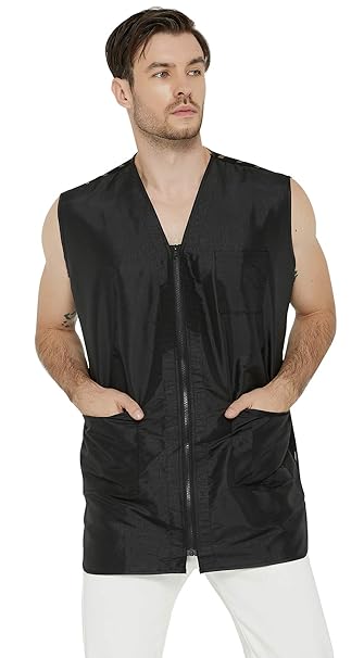 Barber Stylist Vest For Men Salon Hairdresser Jacket Smock