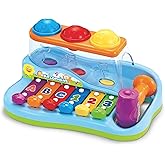 Pop 'N Play Pound a Ball Toy for Toddlers 1-3 - Xylophone Baby Musical Toy Station - 6 Piano Keys, Colorful Balls, Exciting Hammer - Fun to Learn & Develop Fine Motor Skills
