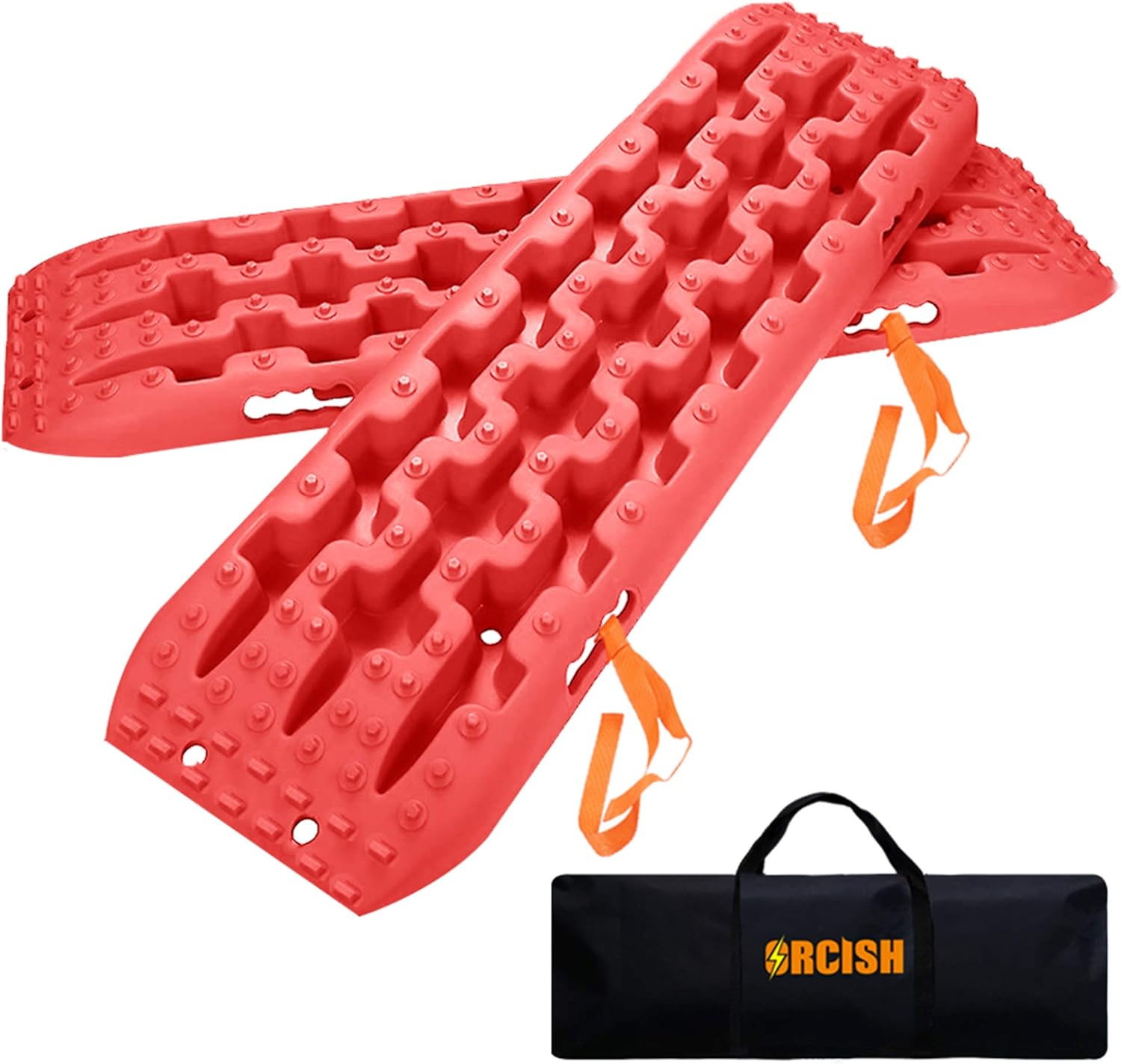 ORCISH Recovery Traction Boards Tracks Tire Ladder for Sand Snow Mud 4WD(Set of 2), Black: Automotive