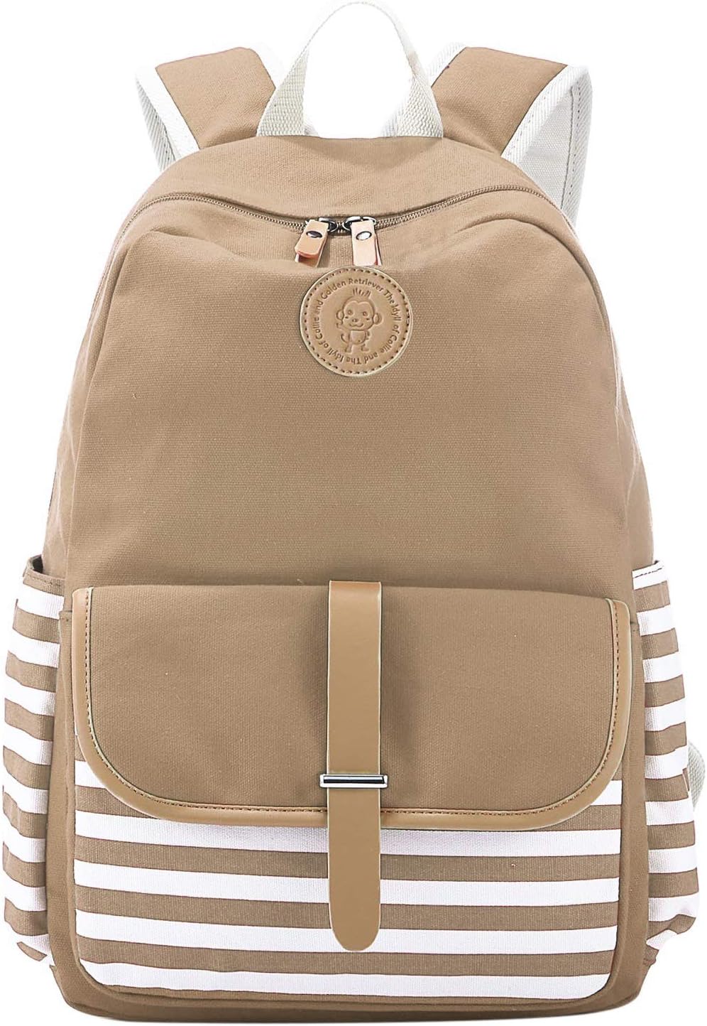 navy striped backpack