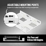 Corsair Dual SSD Mounting Bracket 3.5in to 2x 2.5in White Easy Install view 3
