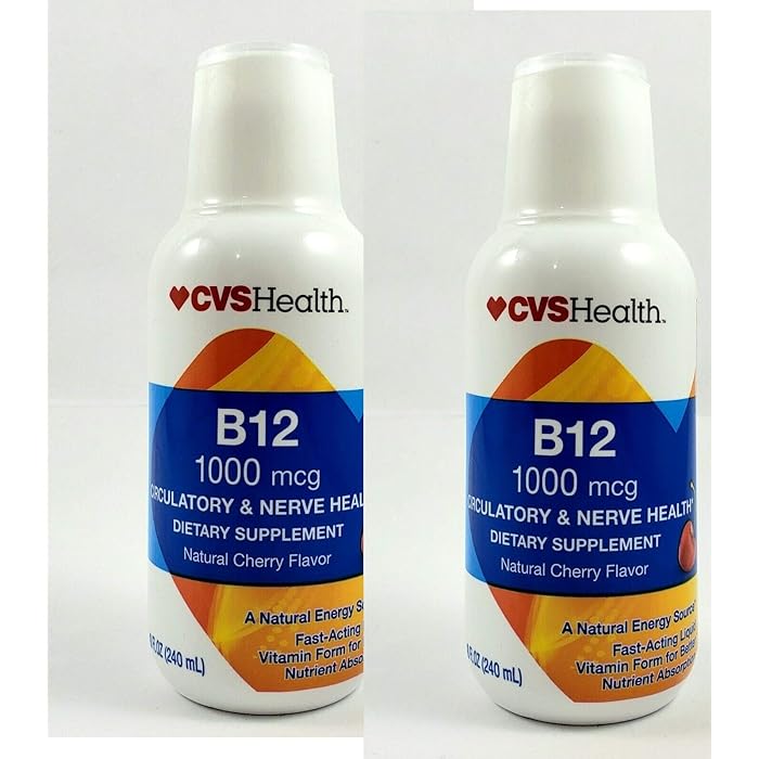 Buy 2 Pack CVS Health B12 1000 mcg Liquid Circulatory Nerve