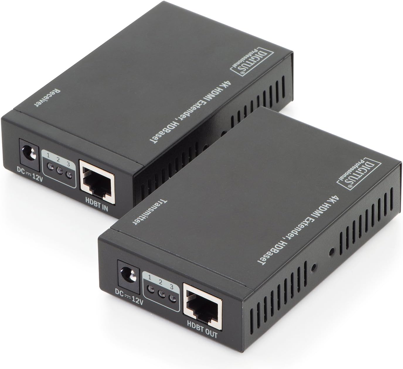 DIGITUS HDMI extender - 4K/30Hz - transmitter & receiver - HDBaseT 1.0 - HDCP 2.2 - range up to 70m - patch cable from Cat 5e - Image 3