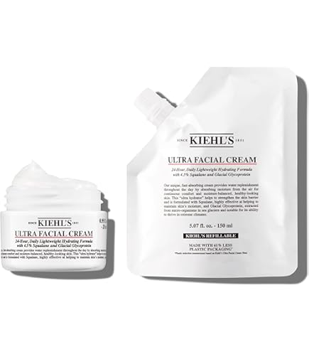 Amazon.com: Kiehl's Ultra Facial Cream Duo, with 4.5% Squalane to