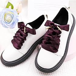 WEGOODZF Ribbon Satin Sneakers Shoelaces: 2 Pair