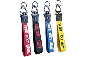 Customzied Keychain,Personalized Wrist Lanyards with Key Ring Car Key Chain Clip Nylon Webbing Buckle for key,Tactical Backpa