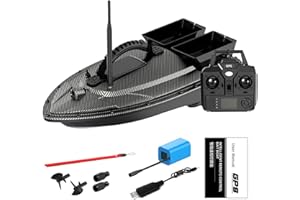 RC Bait Boat 500 Meters GPS 40 Point Positioning 2 Hoppers 1.5KG Automatic Return Fishing Bait Boat