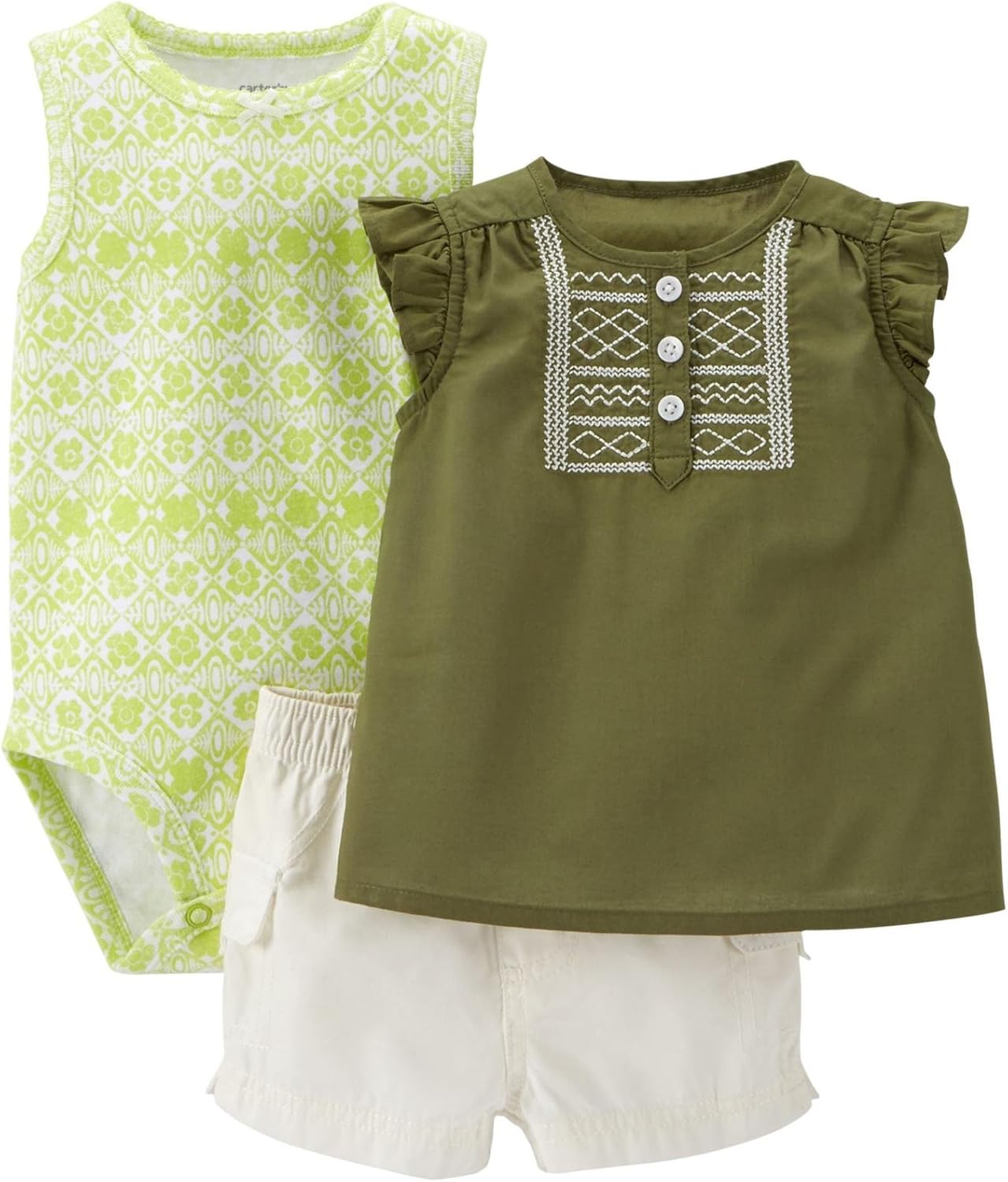 Carter's Baby Girls' 3 Piece Short Set Clothing