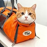 Cinf Cat Restraint Grooming Bag, Anti-Scratch Tool for Nail Trimming | Safe grooming restraint bag controls cat movement for bathing, nail trimming, injections and veterinary examinations