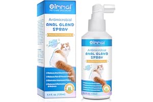 ALIVO Anal Gland Spray for Cats, Cat Anal Gland Spray with Aloe Vera & Chamomile Eliminates Tough Odors, Supports Pain Relief & Soothes Itching - Pet Supplies Anal Gland Support Spray for Cats - 4.4 Fl Oz