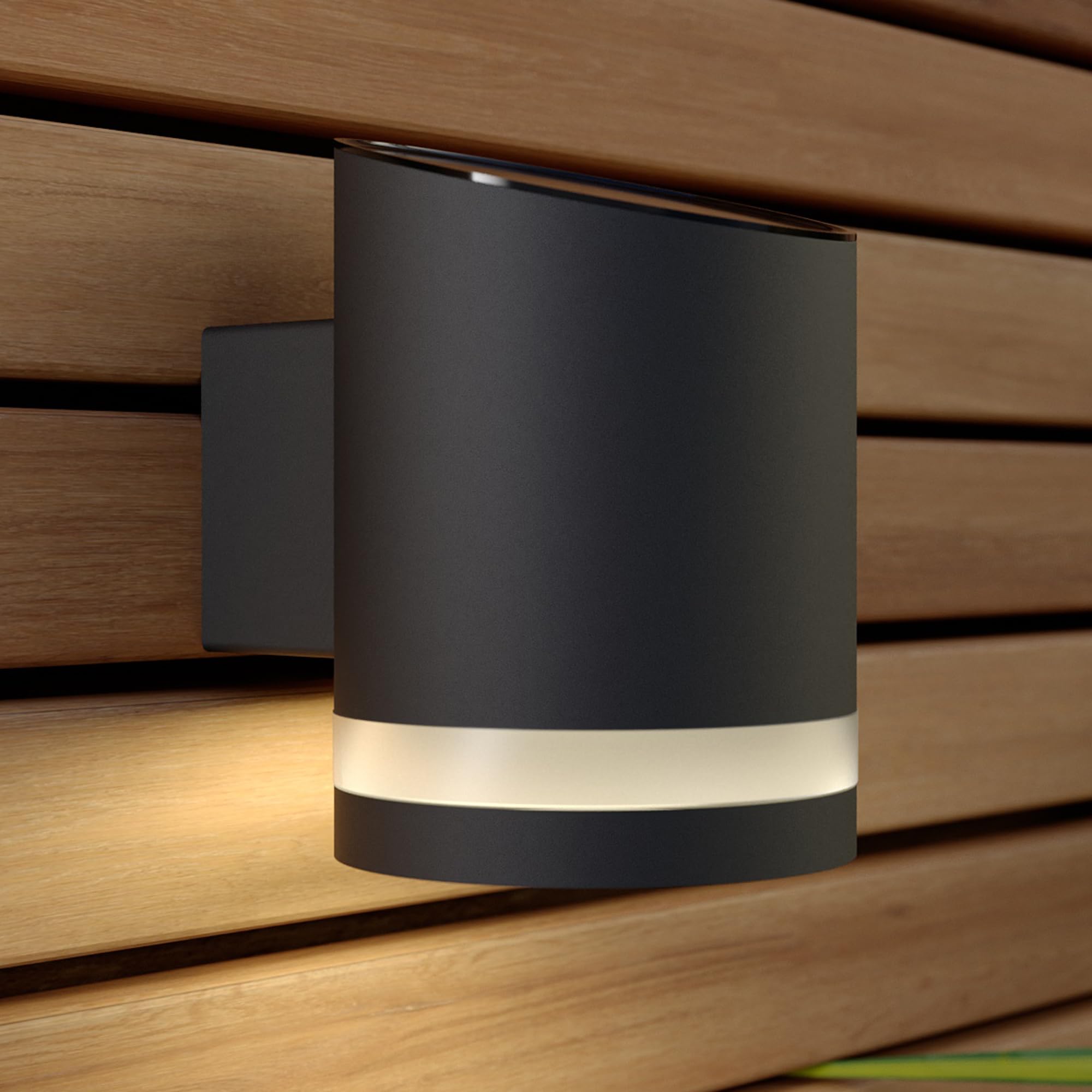 SolarCentre® Truro Anthracite Grey Solar Powered Downlight Dusk Till Dawn Wireless LED Outdoor Wall Light