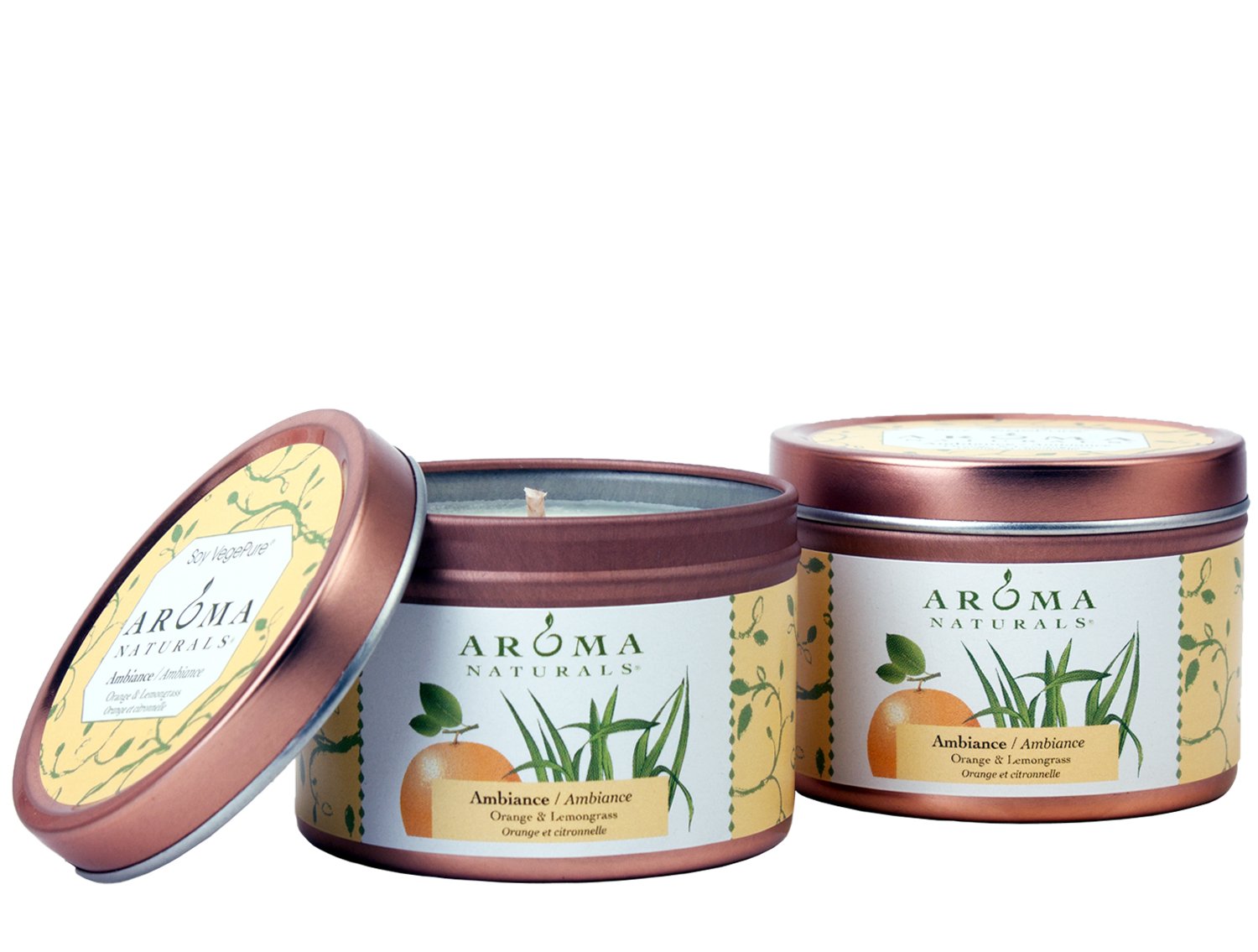 Aroma Naturals Tin Candle Lavender Essential Oil Natural