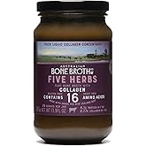 Five Herb Beef Bone Concentrate- Premium Bone Broth + Italian Herbs - Instant bone broth beverage. 395 Gram Jar Made in Austr