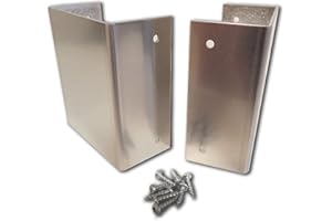 ANICEMOON 4x4 (3.5 x 3.5) Mailbox Post Protector Guard (Mill Finish) - Wood Post Trimmer Shield