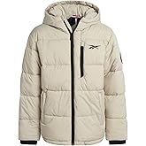 Reebok Boys Puffer Jacket - Quilted Water and Wind Resistant Boys Winter Coat - Warm Insulated Stretch Tech Jackets for Kids