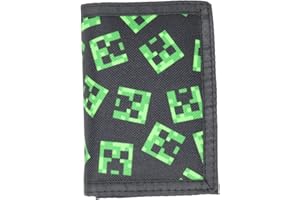 Minecraft Creeper Pattern Nylon Tri-Fold Wallet Multi-Colored Licensed