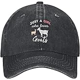 Funny Gift Hat Just A Girl Who Loves Goats Hat Men Dad Hats Funny Hats