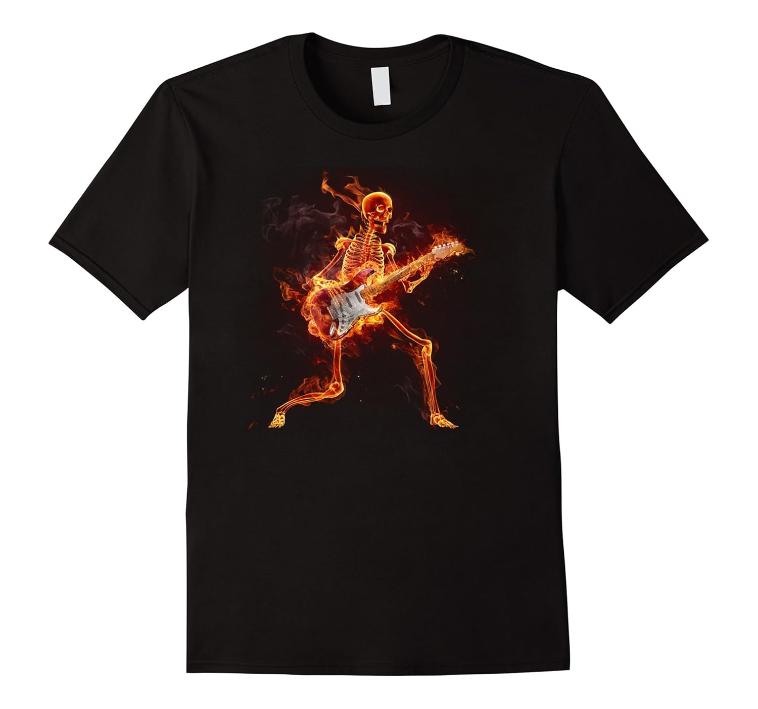 Halloween Fire Skeleton Rock Guitar Player Tees gift 2017-ANZ