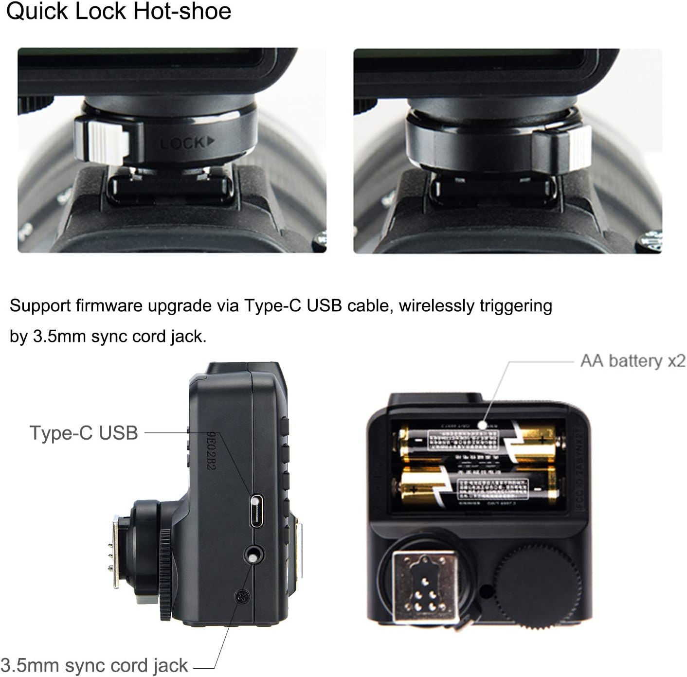 Godox X2T-C TTL Wireless Flash Trigger for Support 1/8000s HSS Function - Image 5