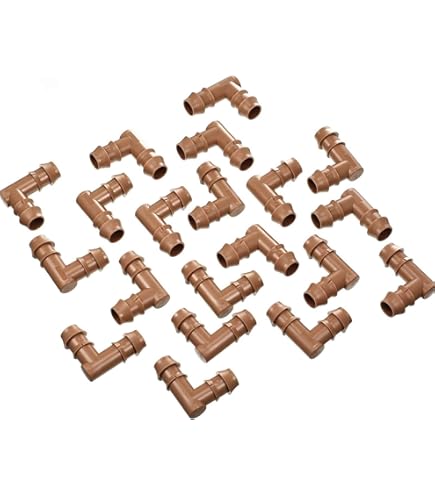 IMopo 12-Pack Drip Irrigation Barbed Cross Connectors, 1/2 Inch Drip Line 4 Way Couplings For 1/2" Drip Irrigation Tubing, Barbed 4-Way Connectors For Drip Irrigation Watering System