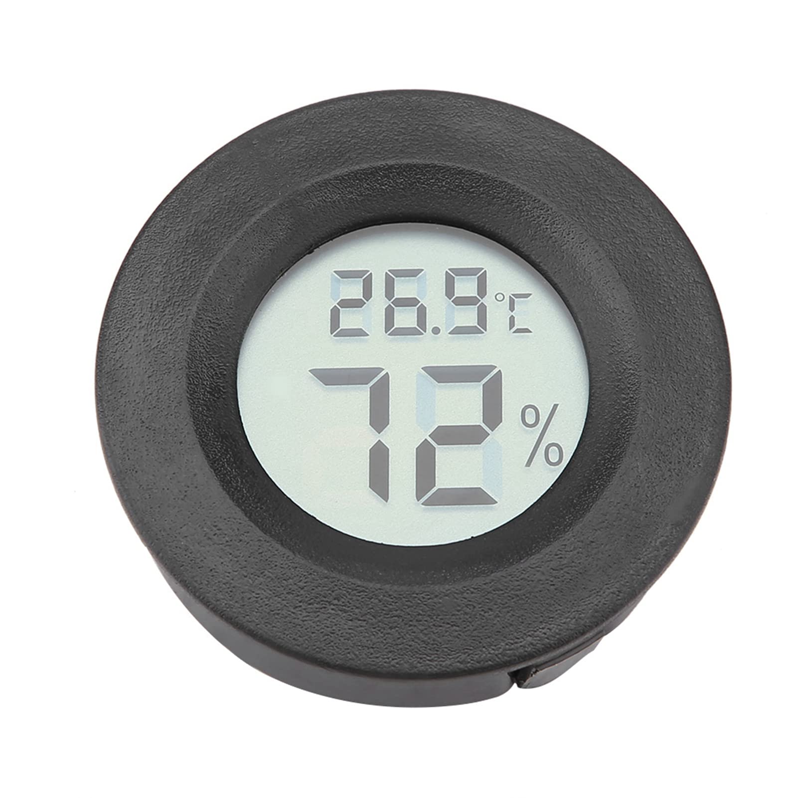Digital Hygrometer Thermometer for Indoor Humidity Temperature Monitoring with Large LCD Display Backlight Reptile Enclosure Black