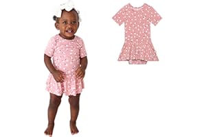 Posh Peanut Baby & Little Girls Dresses for Summer - Twirl Bodysuit Dresses for Girls Made of Soft Viscose from Bamboo