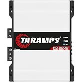 Taramps HD 3000 1 Ohm 1 Channel 3000 Watts RMS MAX, Full Range Car Audio, Monoblock, LED Monitor Indicator, Class D Amplifier, Crossover, White 3k amp, Sound Quality