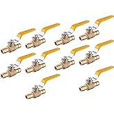 (Pack of 10) EFIELD 3/4-Inch Brass Ball Valve for Pex-A Pipe, F1960 Expansion Type only for Pex-A Pipe, Yellow Handle Brass U