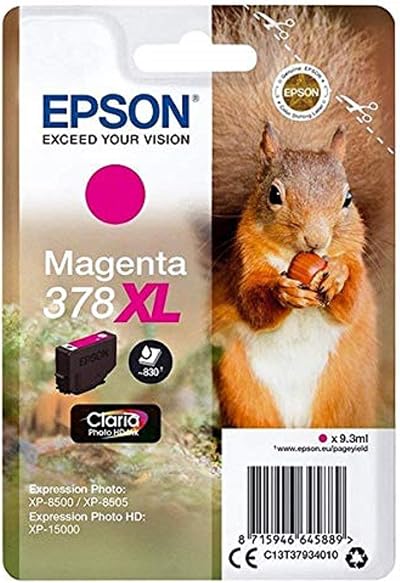 Epson 378XL Magenta High Yield Genuine Claria Ink Cartridge
