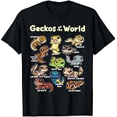 Geckos Shirt Kawaii Geckos of The World Gecko Lovers T-Shirt