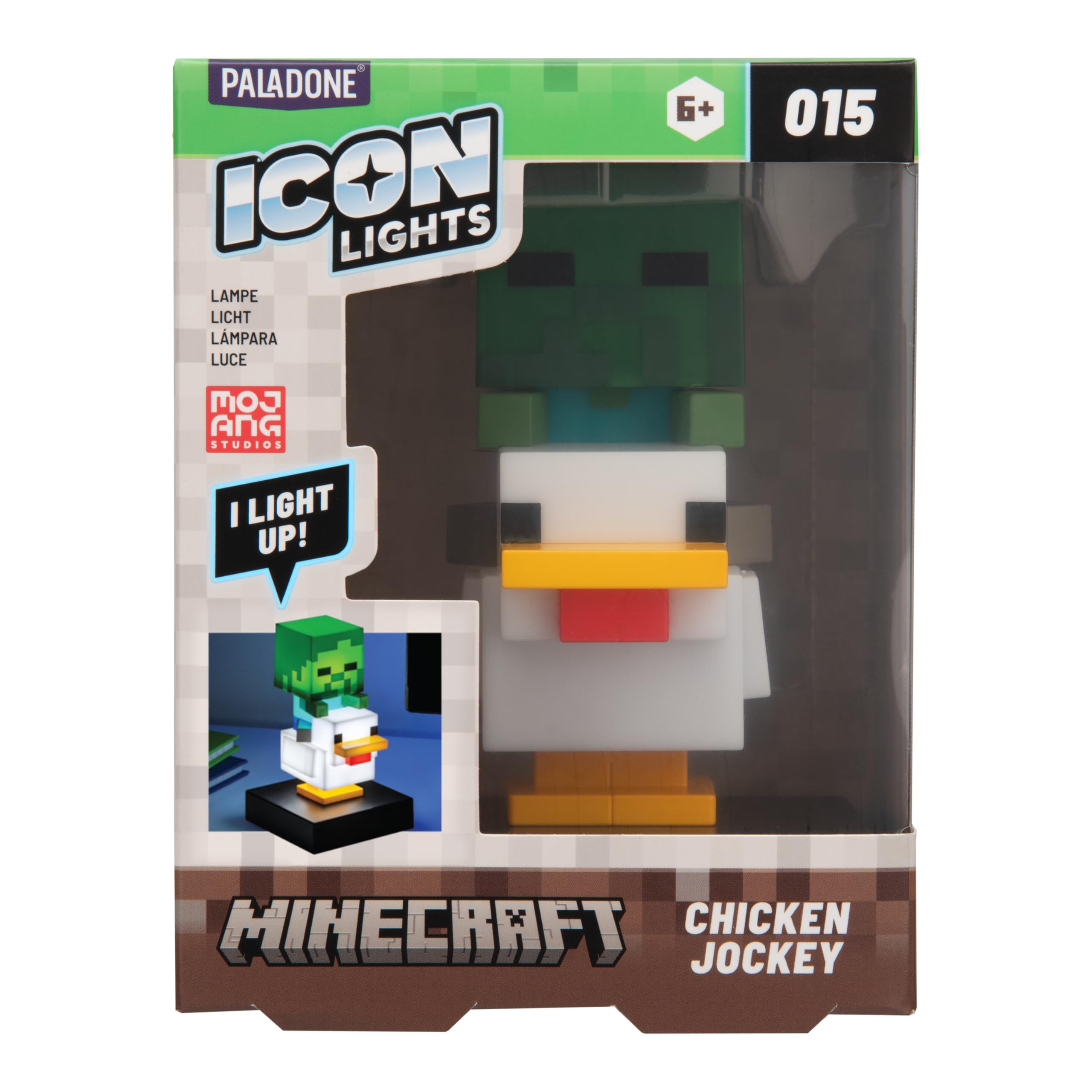 Paladone Chicken Jockey Icon Light, Officially Licensed Minecraft Product 7