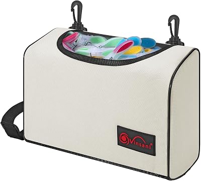 Vinsani Clothes Peg Bag Premium Waterproof Wearable Storage 300 Pegs Cream