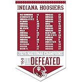 Indiana Hoosiers 2025 Undefeated Season and National Champions Banner