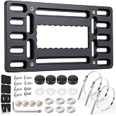 Front License Plate Bracket Holder, Universal Bumper License Plate Mount | No Drill Car Plate Holder with Zip Ties Anti-Theft Screws Installing Kit, Universal for Cars Trucks SUV Front Bumper Frame
