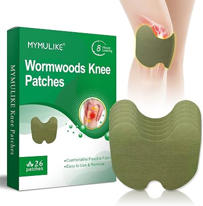MYMULIKE Knee Pain Patches 26pcs Wormwood Relief Patch Long Lasting