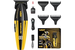 VGR 285T Small Hair Trimmer for Men, 9000RPM Professional Beard Trimmer for Men, Zero Gapped Ceramic & DLC T Blade Clippers f