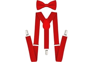 trilece Child Kids Boys Girls Suspenders Bow Tie Set Adjustable Y Back Toddler Baby Infant Suspender Bowtie