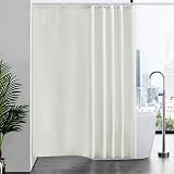 Furlinic Shower Curtain Mould Proof Waterproof 200x200cm Blue Grey 12 Hooks