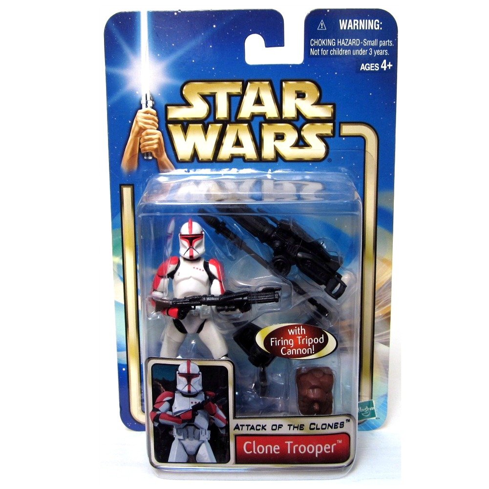 Star Wars Attack of The Clones Red Striped Clone Trooper
