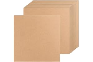 FOBSME 24 Pack MDF Wood Board for Crafts 12x12x1/8 Inch-3 mm Thick Medium Density Fiberboard Unfinished Wood Art Boards Blank Wooden Blocks Chipboard Panels for DIY Crafts,Painting, Engraving