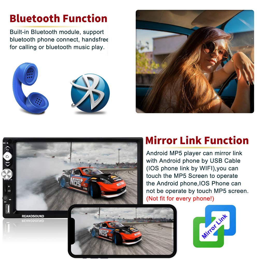 Car Radio Android Car Navigation Stereo with Bluetooth 7 Touch Screen