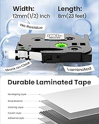 Oozmas Replace for Brother Label Maker Tape PT-D210