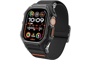 Spigen for Apple Watch Band, Lite Fit Pro Case and Strap Compatible with Ultra 3/2/1 49mm, Series 11/10 46/42mm, 9/8/7 45mm Durable TPU Cover with Lightweight Fabric Strap
