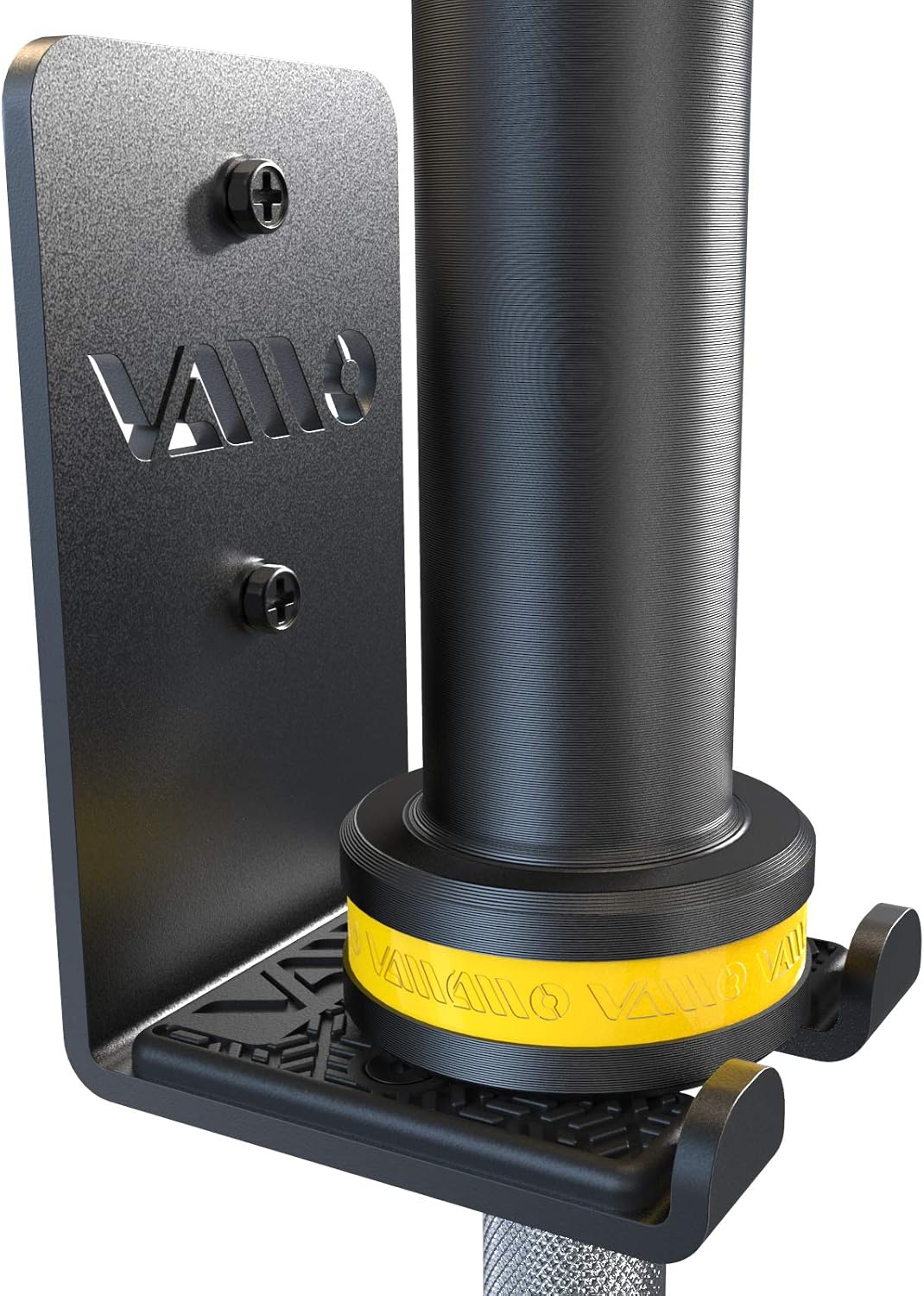 VAIIO Single Olympic Barbell Hanger, Garage Gym Bar Wall Rack, Vertical Barbell Mount Rack, Black Powder Coated, Space Saving Commercial or Home Gym Accessory, Holds Under 33mm Bar Size : Sports & Outdoors