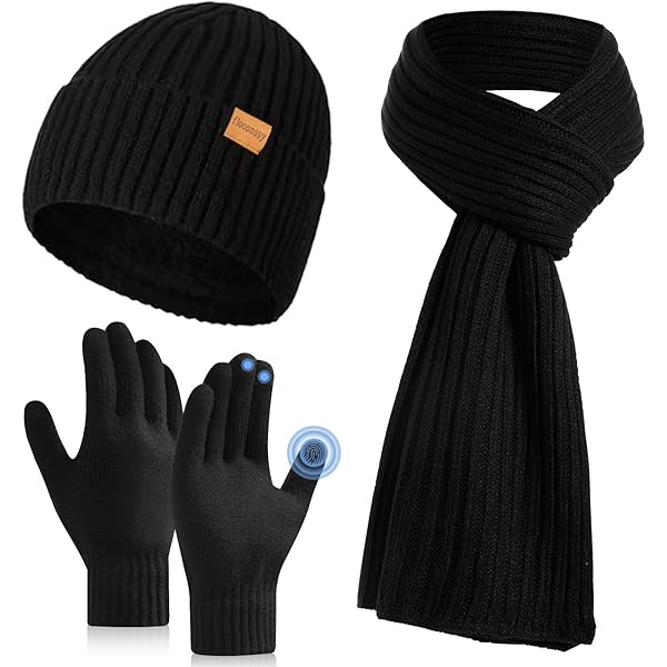 Amazon.com: LackBlue Winter Hats Scarf for Men with Touchscreen